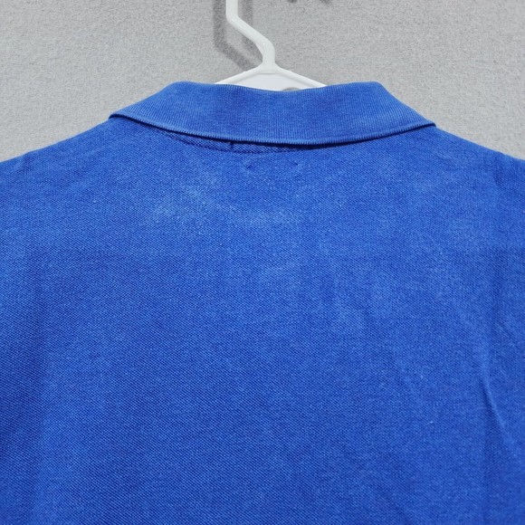 Polo Ralph Lauren Polo Shirt Mens XL Blue Solid Custom Fit 100% Cotton Vintage - Picture 12 of 16
